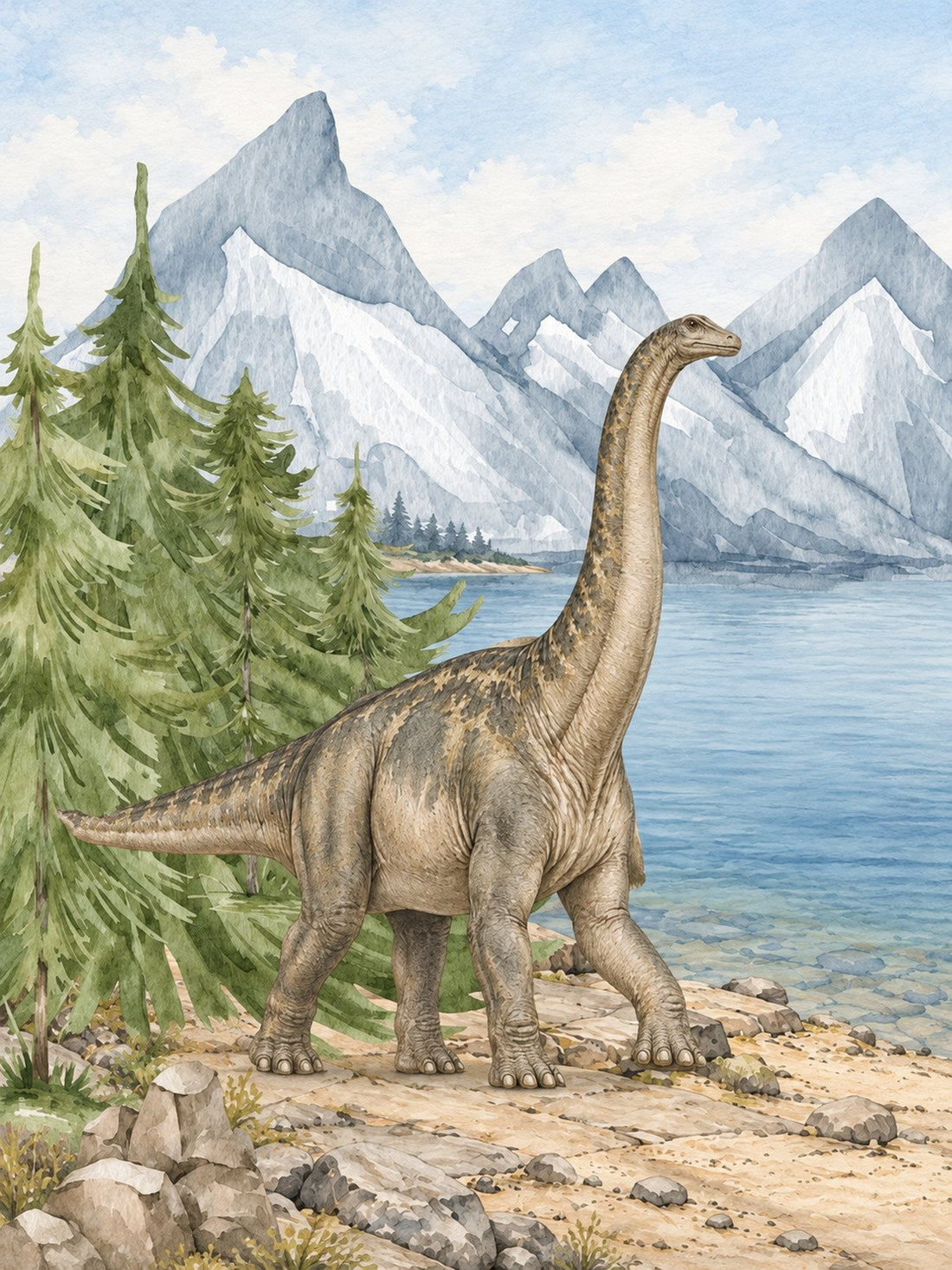 Dinozor Gölü ve Karlı Zirveler duvar kağıdı, duvar kağıdına yakından bakış